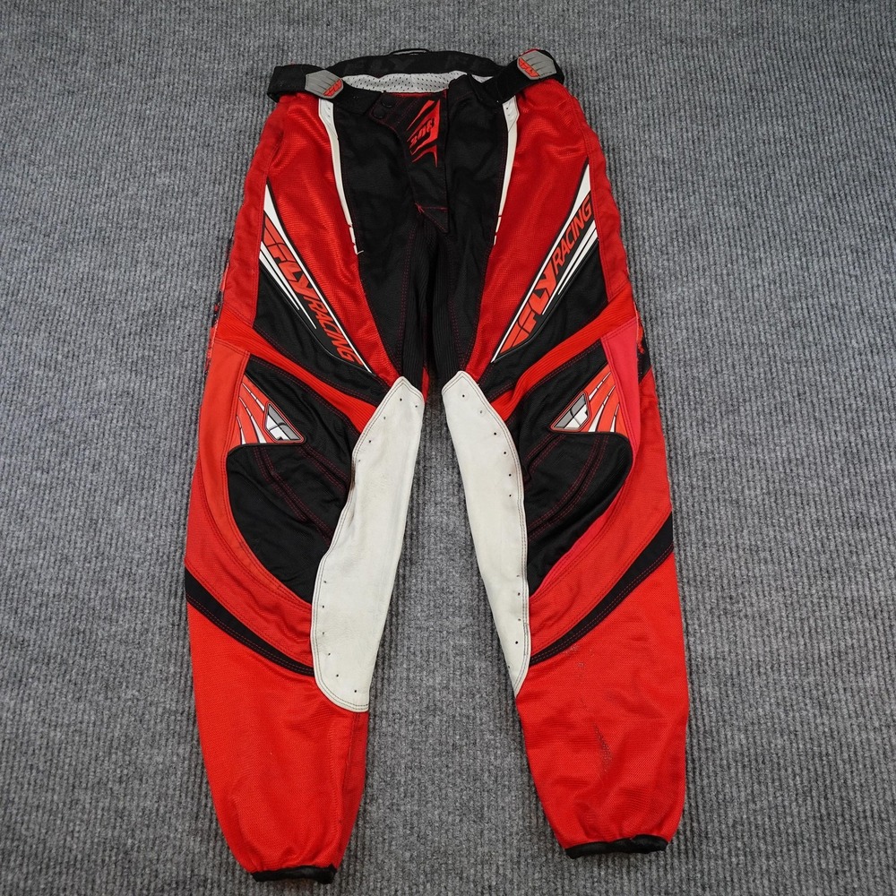 Fly Racing 208 Race Pants Mens 32 Red Mesh Motocross MX Motorcycle Riding Gear